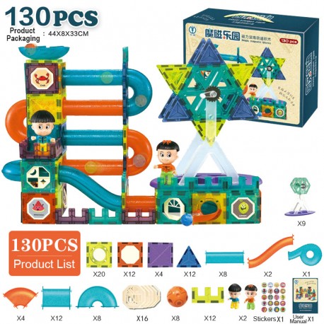 [Little B House] Magnetic Building Blocks Transparent Tile Ball Kids Educational Toy Mainan Magnet - BT282