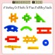 [Little B House] Educational 100pcs Children DIY Building Blocks Toys Montessori Kids Baby 拼插积木 Mainan Blok -BT283