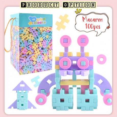 [Little B House] Educational 100pcs Children DIY Building Blocks Toys Montessori Kids Baby Mainan Blok -BT283