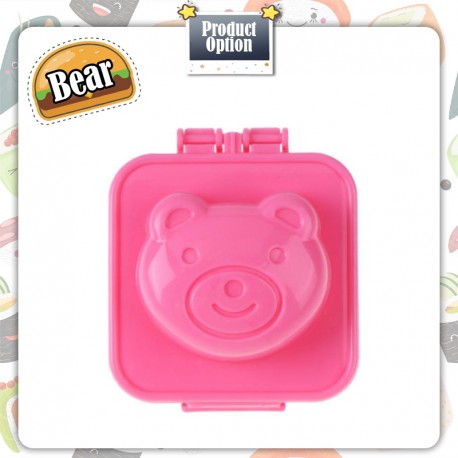 Little B House DIY Rice Ball Mould Cartoon Sushi Maker Rice Roll Mold Boiled Egg Mold Acuan Telur - KW09