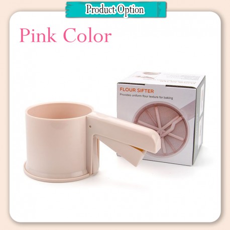 LittleBHouse Semi-Automatic Flour Sieve Hand-Held Sifter Shaker Cup Flour Filter Penapis Tepung Tangan- KW35