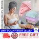 Little B House Hair Towel with Button Absorbent Fast Drying Hair Wraps for Women & Kid Tuala Rambut - TV07