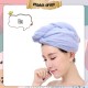 Little B House Hair Towel with Button Absorbent Fast Drying Hair Wraps for Women & Kid Tuala Rambut - TV07