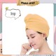 Little B House Hair Towel with Button Absorbent Fast Drying Hair Wraps for Women & Kid Tuala Rambut - TV07