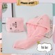 Little B House Hair Towel with Button Absorbent Fast Drying Hair Wraps for Women & Kid Tuala Rambut - TV07