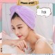 Little B House Hair Towel with Button Absorbent Fast Drying Hair Wraps for Women & Kid Tuala Rambut - TV07