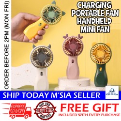 Little B House Charging Portable Fan USB Rechargeable Handheld Mini Fan with Night Light Kipas Mini - TV08