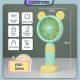 Little B House Charging Portable Fan USB Rechargeable Handheld Mini Fan with Night Light Kipas Mini - TV08