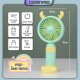 Little B House Charging Portable Fan USB Rechargeable Handheld Mini Fan with Night Light Kipas Mini - TV08