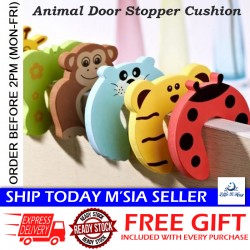 Little B House Door Stopper Finger Pinch Guard Animal Soft Foam Cushion Slamming Door Sendal Pintu - BS09