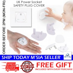Little B House - UK Socket Outlet Mains Plug Cover Baby Child Safety Protector Socket Cover 插座保护盖 Penutup Soket - BS10
