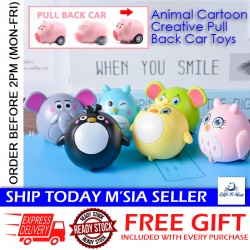 Little B House Cartoon Animal Pull Back Toy Car Fall Resistant Inertial Pull Back Car Mainan Mini - BT276
