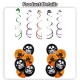 Little B House Halloween Balloons Set Bat Balloons Paper Banner Swirl Hanging Props Belon Parti- HW02