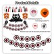 Little B House Halloween Balloons Set Bat Balloons Paper Banner Swirl Hanging Props Belon Parti- HW02