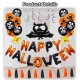Little B House Halloween Balloons Set Bat Balloons Paper Banner Swirl Hanging Props Belon Parti- HW02