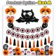 Little B House Halloween Balloons Set Bat Balloons Paper Banner Swirl Hanging Props Belon Parti- HW02