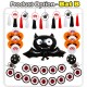 Little B House Halloween Balloons Set Bat Balloons Paper Banner Swirl Hanging Props Belon Parti- HW02