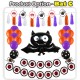Little B House Halloween Balloons Set Bat Balloons Paper Banner Swirl Hanging Props Belon Parti- HW02
