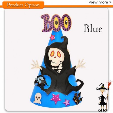 Little B House Halloween Party Hats Cartoon Paper Cap Party Decoration For Kids Topi Parti - HW04
