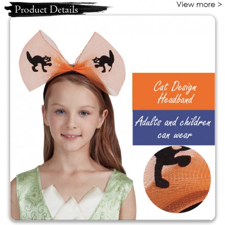 Little B House Pumpkin Headband Halloween Skull Headdress Pita Rambut - HW08