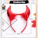 Little B House Halloween Devil Horns Headband Sequin Devil Costume Accessory Pita Rambut - HW09