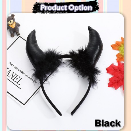 Little B House Halloween Devil Horns Headband Sequin Devil Costume Accessory Pita Rambut - HW09