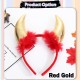 Little B House Halloween Devil Horns Headband Sequin Devil Costume Accessory Pita Rambut - HW09
