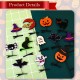 Little B House Halloween Hair Clips Pumpkin Ghost Cat Spider Bat Patterns Hairpins Klip Rambut - HW12