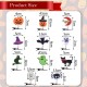 Little B House Halloween Hair Clips Pumpkin Ghost Cat Spider Bat Patterns Hairpins Klip Rambut - HW12
