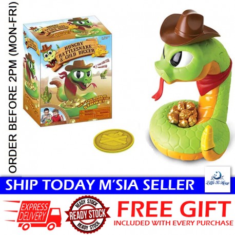 [Little B House] Electric Scary Rattlesnake Toy Biting Hand Rattlesnake Toys Snake Games Mainan Ular - BT284
