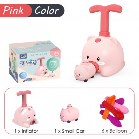 [Little B House] Inertial Power Balloon Launcher Children Battery free Aerodynamic Car Toy Mainan Kereta-BT288