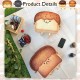 [Little B House] Toast Sliced Bread Pillow Emotional Bed Bolsters Doll Patung Roti- BT279