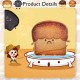 [Little B House] Toast Sliced Bread Pillow Emotional Bed Bolsters Doll Patung Roti- BT279