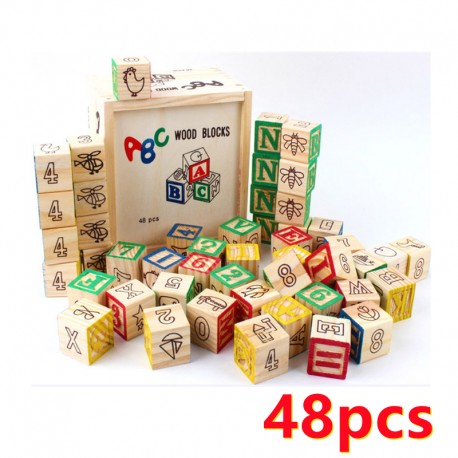 [Little B House] Education 27/48pcs ABC Printing Blocks Puzzle Toys with Storage Box Kiub Abjad - BT268