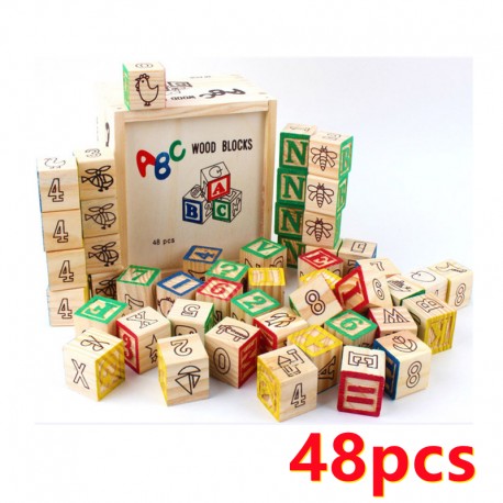 [Little B House] Education 27/48pcs ABC Printing Blocks Puzzle Toys with Storage Box 英文字母立方体 Kiub Abjad - BT268