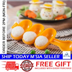 [Little B House] Baby Rice Ball Maker Bento Maker Rice Ball Shaper Rice Ball Shaker Mould Acuan Nasi Bulat -KW30