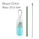 Little B House Portable Collapsible Straw Reusable Foldable Silicone Drinking Straw 硅胶吸管 Straw Minuman -TW10