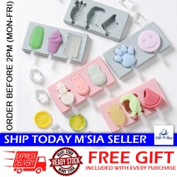 Little B House Homemade Silicone Ice Cream Mold Ice Maker Baby DIY Popsicle Stick Acuan Ice Cream - KW24