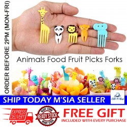 Little B House Animal Fruit Picks Forks Mini Cartoon Toothpick for Cake Dessert Garpu Bento - KW36