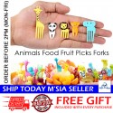 Little B House Animal Fruit Picks Forks Mini Cartoon Toothpick for Cake Dessert Garpu Bento - KW36