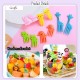 Little B House Animal Fruit Picks Forks Mini Cartoon Toothpick for Cake Dessert Garpu Bento - KW36