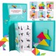 Little B House Magnetic Jigsaw Puzzle Tangram Montessori IQ Teaser Blocks Mainan Tangram Teka Teki - BT93
