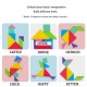 Little B House Magnetic Jigsaw Puzzle Tangram Montessori IQ Teaser Blocks Mainan Tangram Teka Teki - BT93