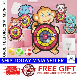 Little B House Animal Dart Board Set Sticky Ball Sucker Dart Toys Family Sport Party Game Mainan Dart - BT306