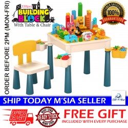 Little B House Large Kids Multifunction Table Building Blocks Compatible Lego Duplo Block 积木桌 Meja Lego Dulpo - BT179