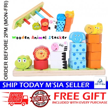 Little B House Digital Cognitive Shape Colorful Animals Sorter Counting Montessori Toy Mainan Pendidikan - BT137
