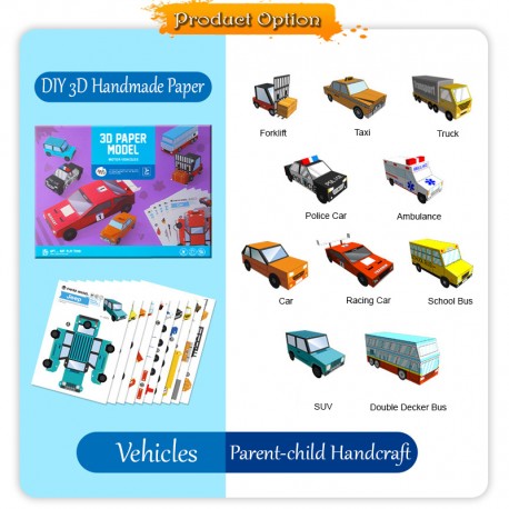 Little B House DIY 3D Origami Paper Art Casual Learning Educational Montessori Craft Toy Mainan Seni - BT54