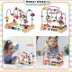 Little B House Wooden Montessori Toys Stringing Building Blocks Bead Maze Coaster 绕珠串珠架早教玩具 Mainan Montessori - BKM28