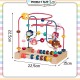 Little B House Wooden Montessori Toys Stringing Building Blocks Bead Maze Coaster 绕珠串珠架早教玩具 Mainan Montessori - BKM28
