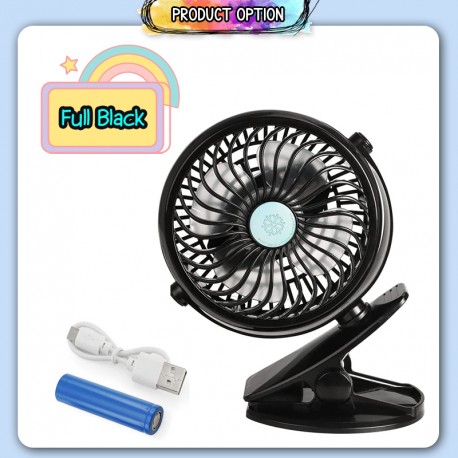 Little B House 360 Adjustable Portable Mini Clip Fan with Battery for Baby Stroller 小风扇 Kipas Mini - ML-F168